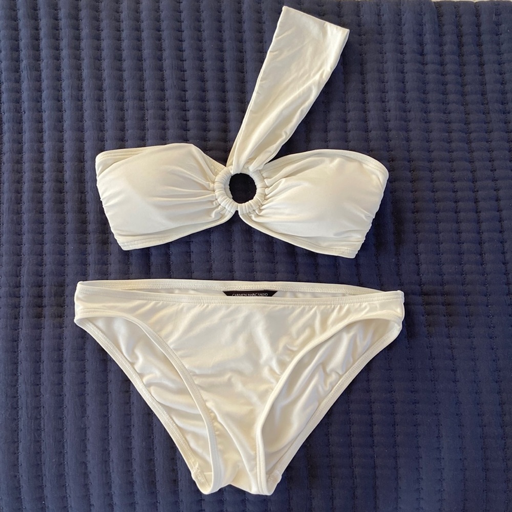 Carmen Marc Valvo White Bikini xsmall Stunning!